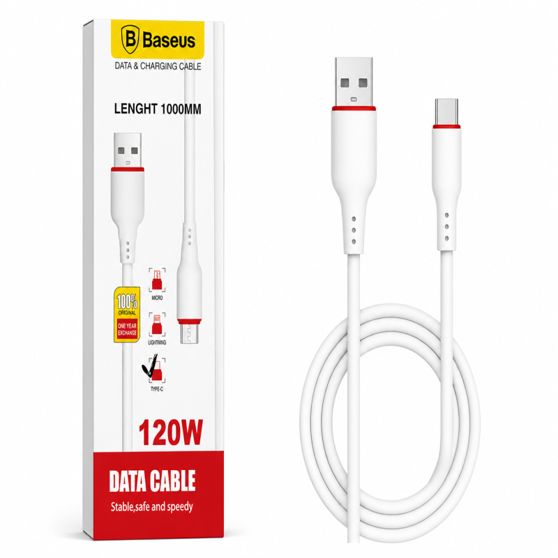 Baseus 120W Type-C Fast Charging Data Cable 1M