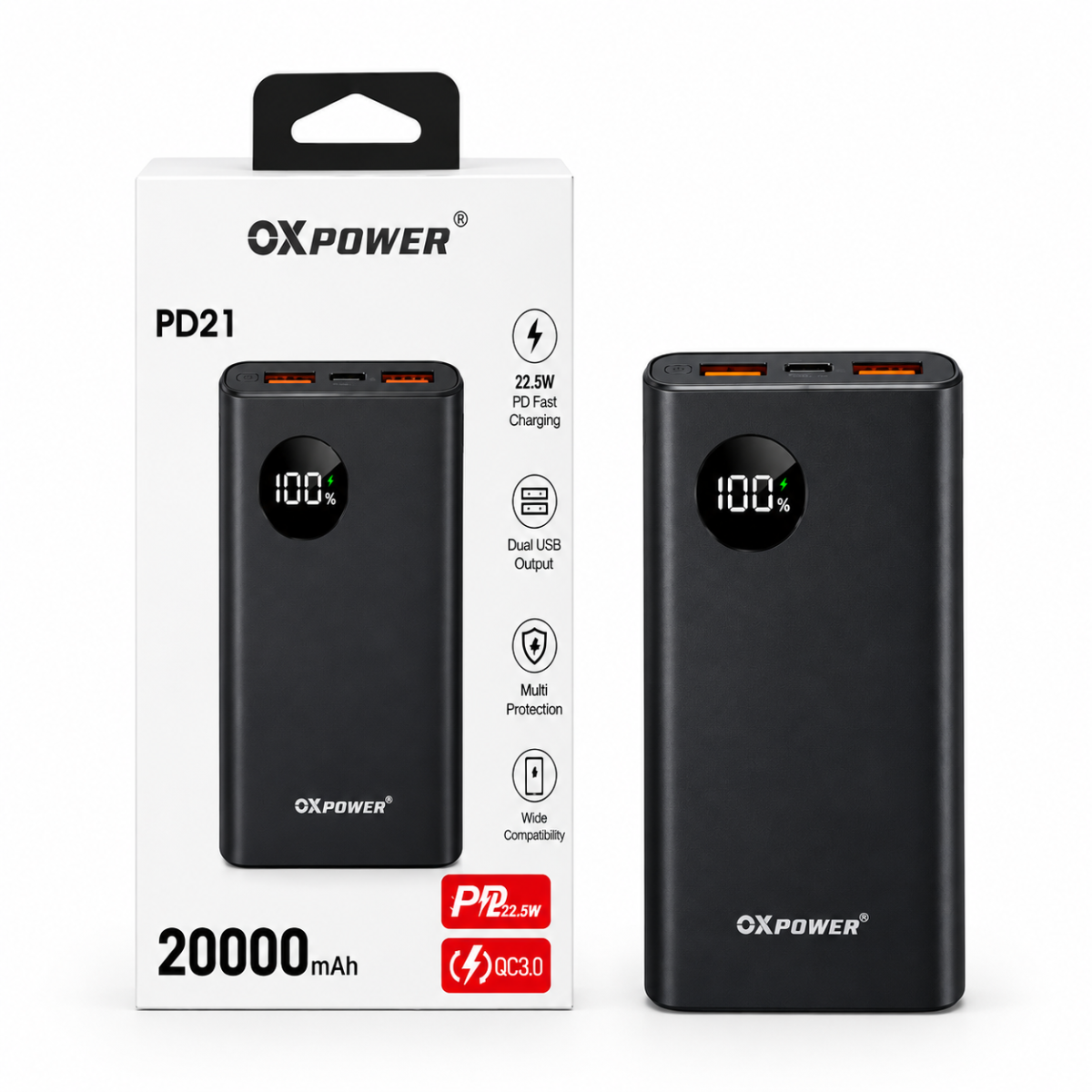 OXPOWER PD21 20000mAh 22.5W Fast Charging Power Bank