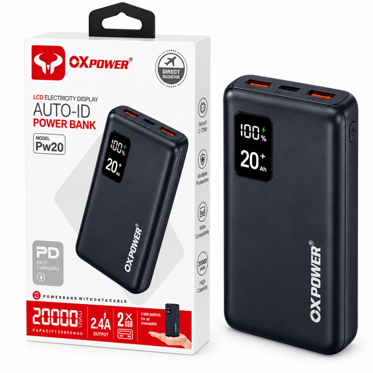 OXPOWER PW20 20000mAh PD Fast Charging Power Bank